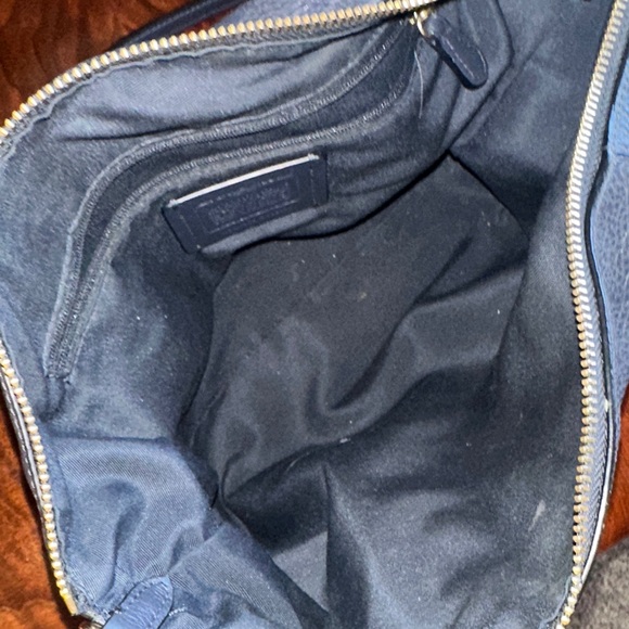 Coach Navy Leather Crossbody Bag with Gold Accents - Picture 4 of 6